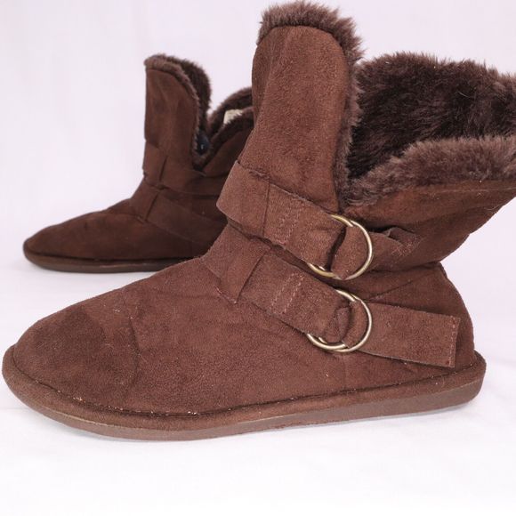 Steve Madden p-maple faux fur lined buckle boot slip on Size 8 - Picture 6 of 9